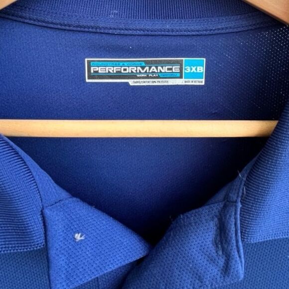 Roundtree & Yorke Performance Polo Shirt Men’s 3XB Royal Blue - Picture 5 of 8